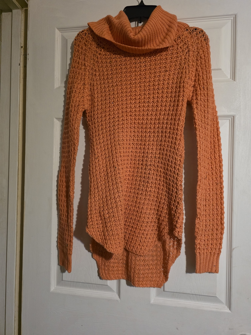 Rue21 Orange Open-Knit Cowl Neck Sweater
